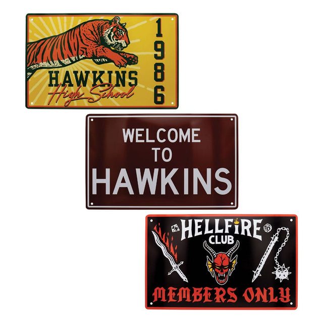 Stranger Things Tin Signs 3 Pack 