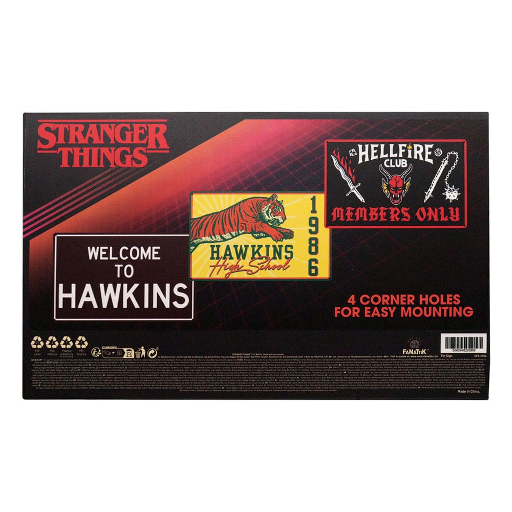 Stranger Things Tin Signs 3 Pack 