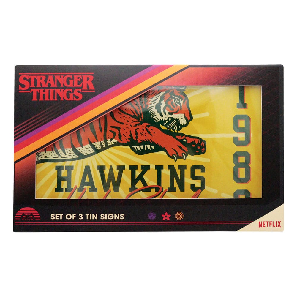Stranger Things Tin Signs 3 Pack 