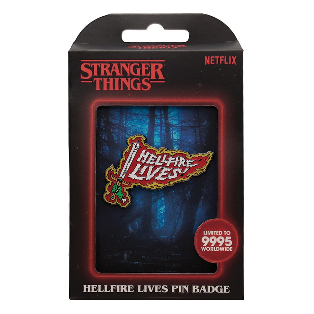 Stranger Things Pin Badge Hellfire Lives Limited Edition     