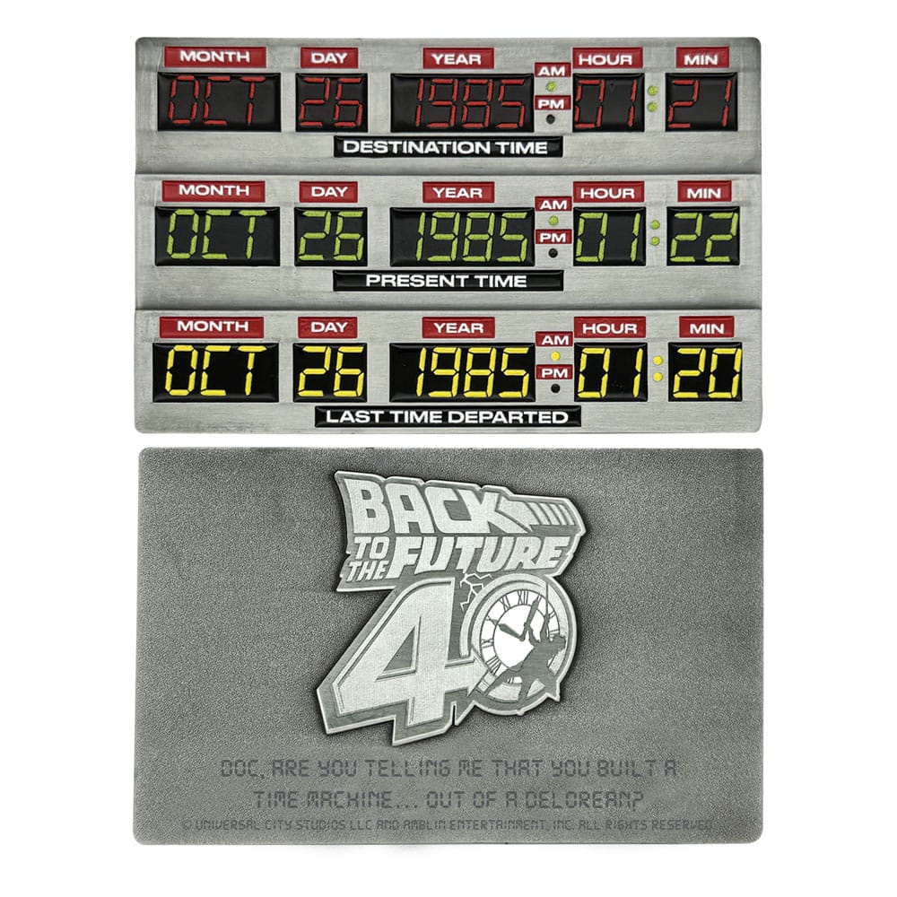 Back To The Future Ingot 40th Anniversary Time Circuits Limited Edition 