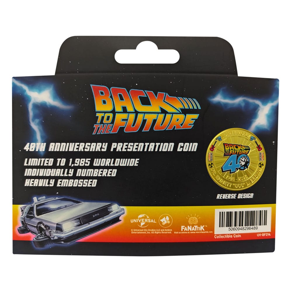Back To The Future Collectable Coin 40th Anniversary Limited Edition         