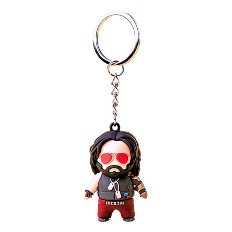 Cyberpunk 2077 Vinyl Keychain Johnny Silverhand 