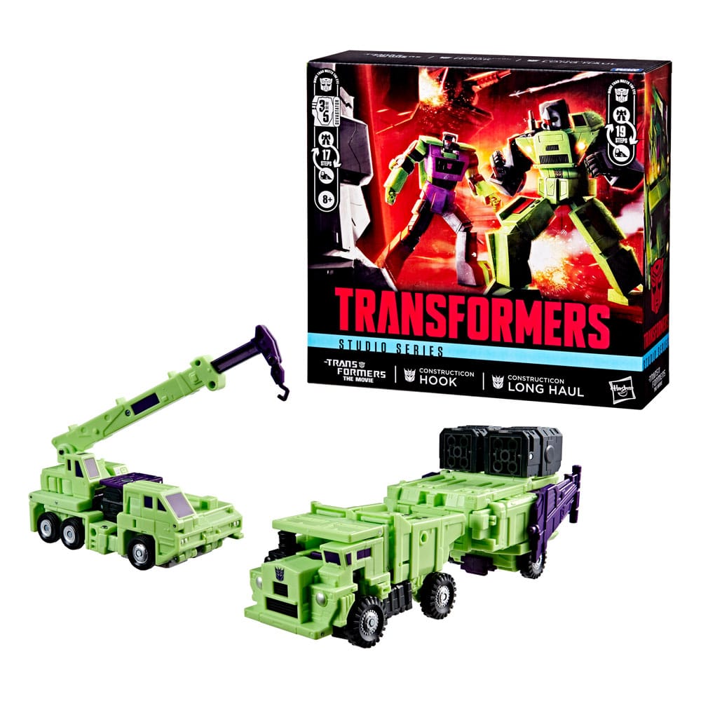 The Transformers: The Movie Action Figure 2-Pack Constructicon Hook & Constructicon Long Haul 16 cm