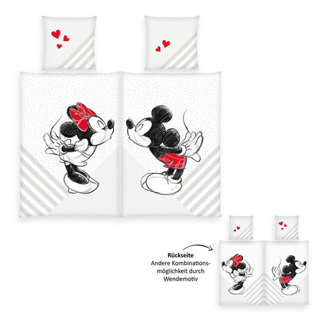 Disney bed linen 2-Pack Mickey & Minnie Mouse 135 x 200 cm 
