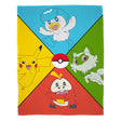 Pokemon blanket 4 Colours 130 x 170 cm