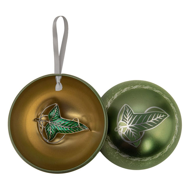 Lord of the Rings tree ornament with Brooch Lorien Leaf