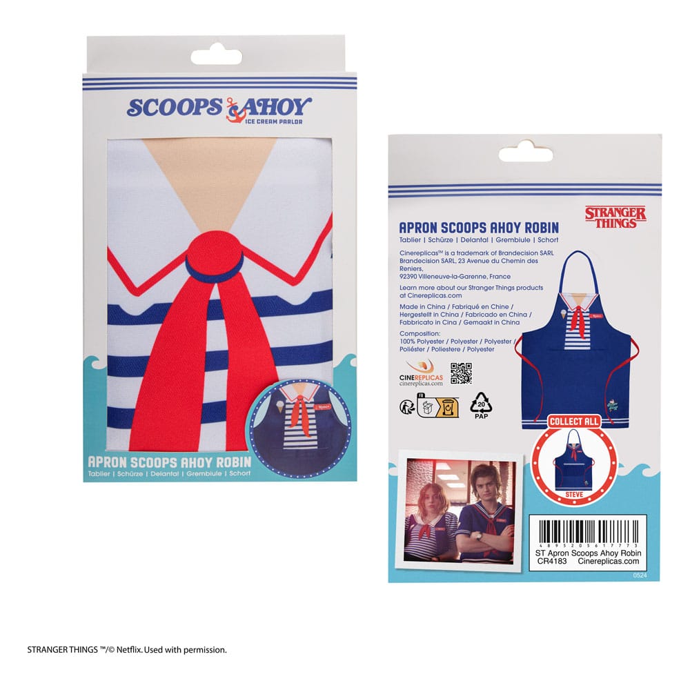 Stranger Things Apron Scoops Ahoy Robin 