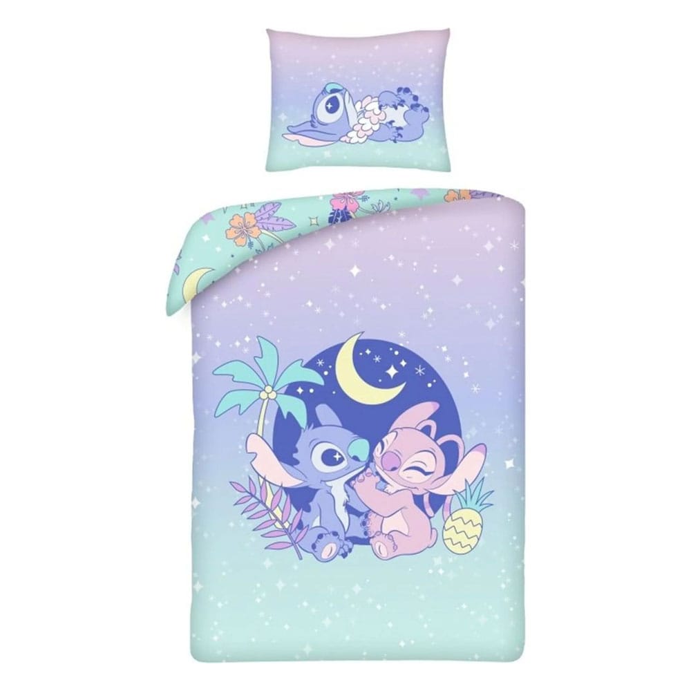 Lilo & Stitch Duvet Set Stitch & Angel under the Moon 140 x 200 cm / 70 x 90 cm  