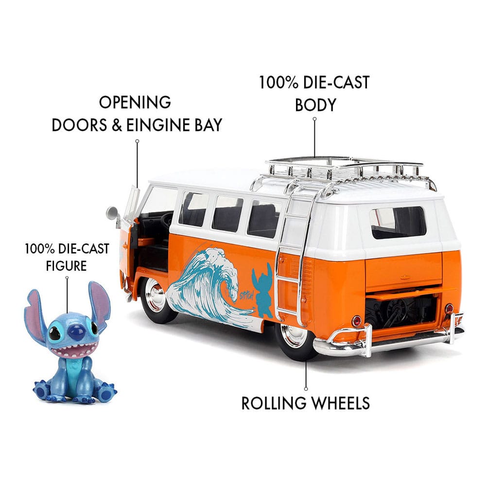 Lilo & Stitch Diecast Model 1/24 1961 VW Bus Stitch