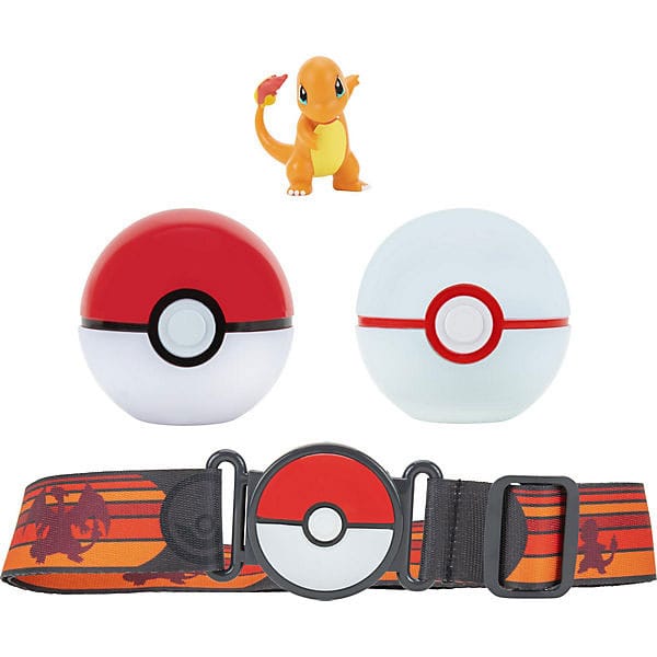 Pokémon Clip'n'Go Poké Ball Belt Set Poké Ball, Luxury Ball & Charmander 