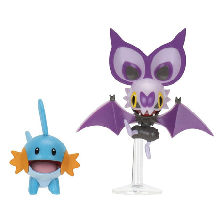 Pokémon Figure 2-Pack Mudkip & Noibat with Stand 8 cm 