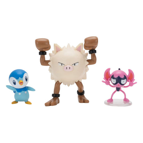 Pokémon First Partner Battle Figure Set Figure 3-Pack Impidimp, Piplup & Primape