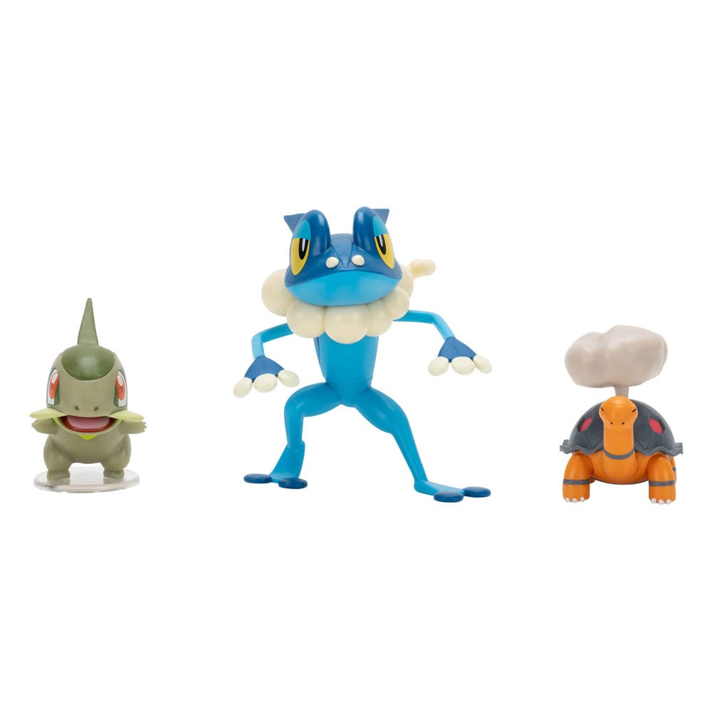 Pokémon First Partner Battle Figure Set Figure 3-Pack Torkoal, Axew & Frogadier