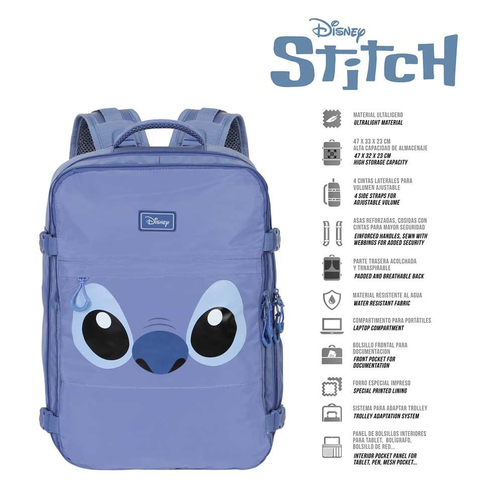 Lilo & Stitch Mercury Travel Backpack Face Blue Large 