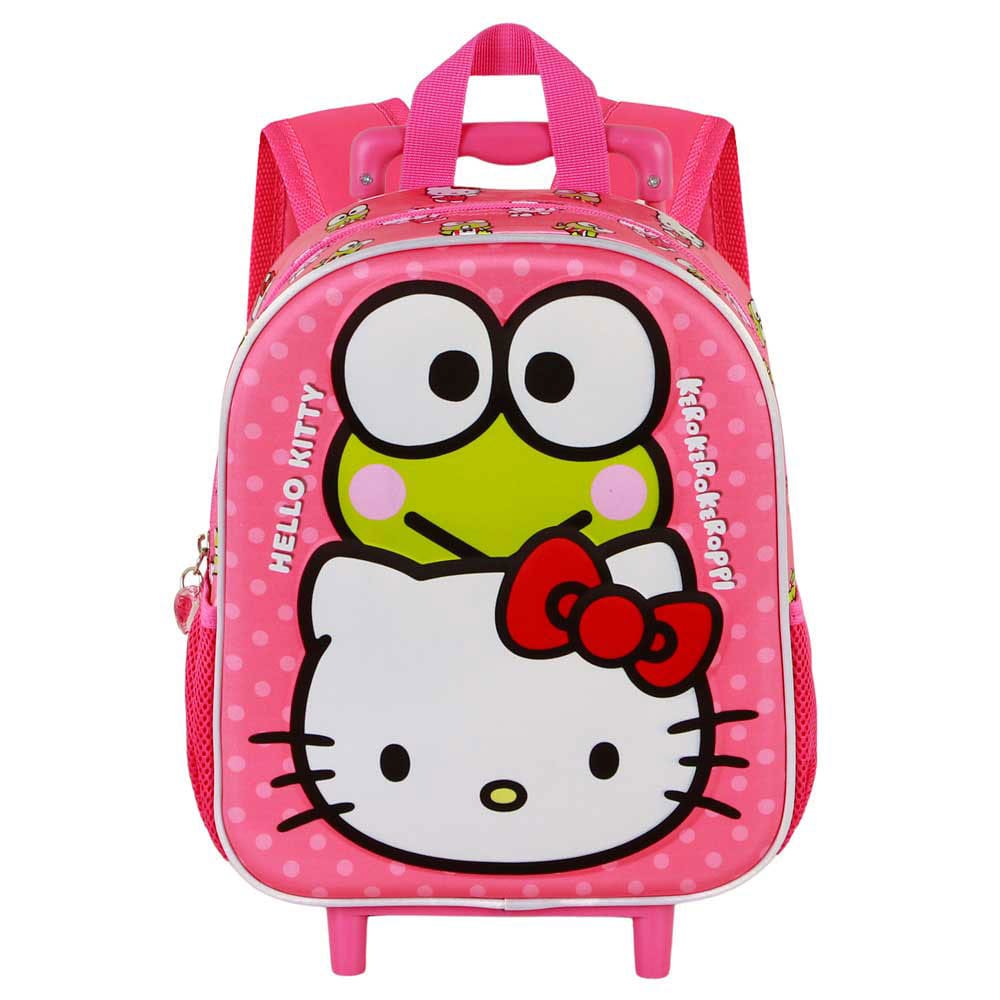 Sanrio 3D Backpack with Wheels Hello Kitty Funny Pink Small      
