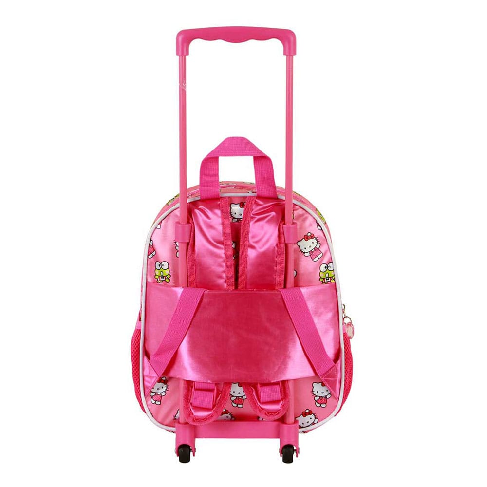 Sanrio 3D Backpack with Wheels Hello Kitty Funny Pink Small      