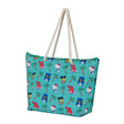 Sanrio Soleil Beach Bag Hello Kitty Palms Turquoise  
