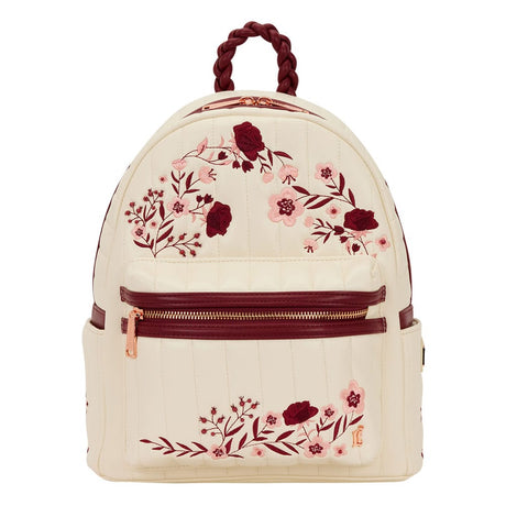 Loungefly Midi Backpack Cream & Red Floral