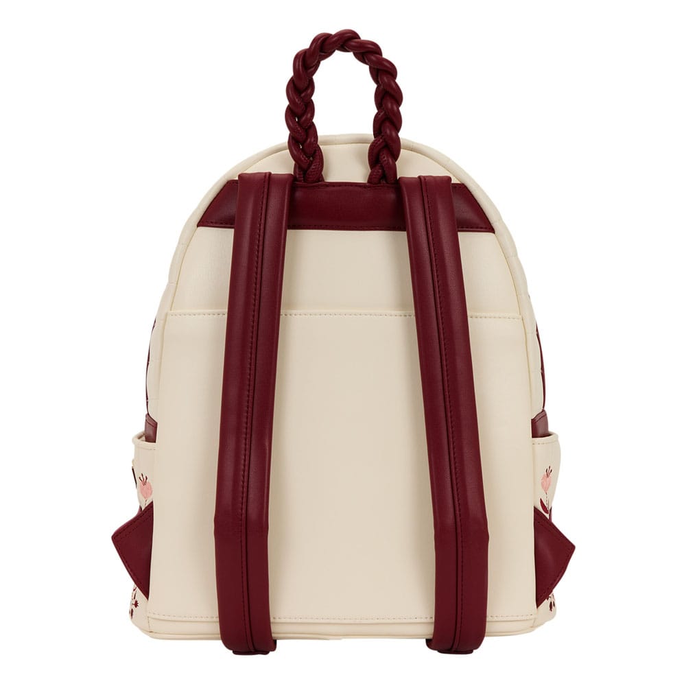 Loungefly Midi Backpack Cream & Red Floral