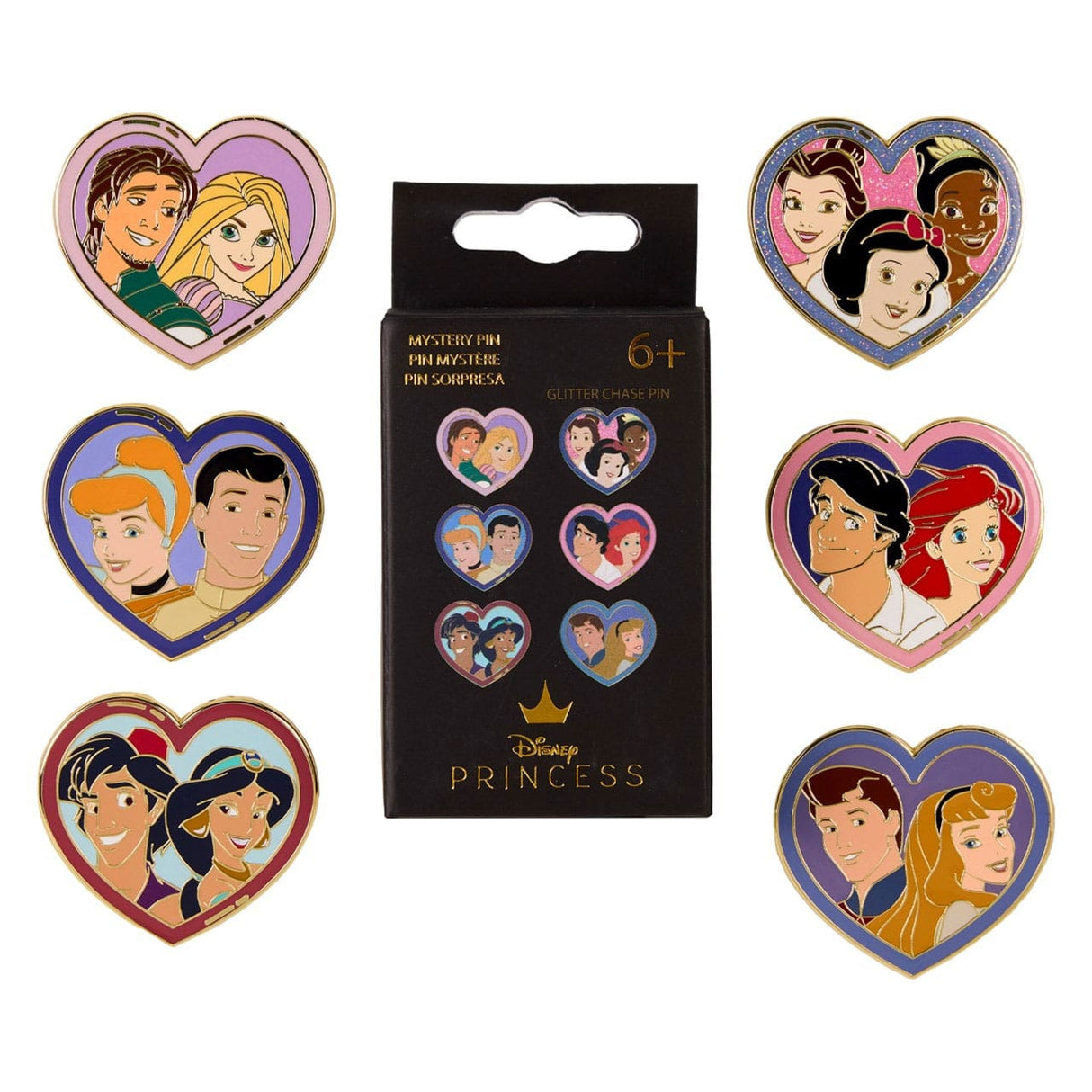 Disney by Loungefly Enamel Pins Blind Box Princess & Prince Assortment (12)