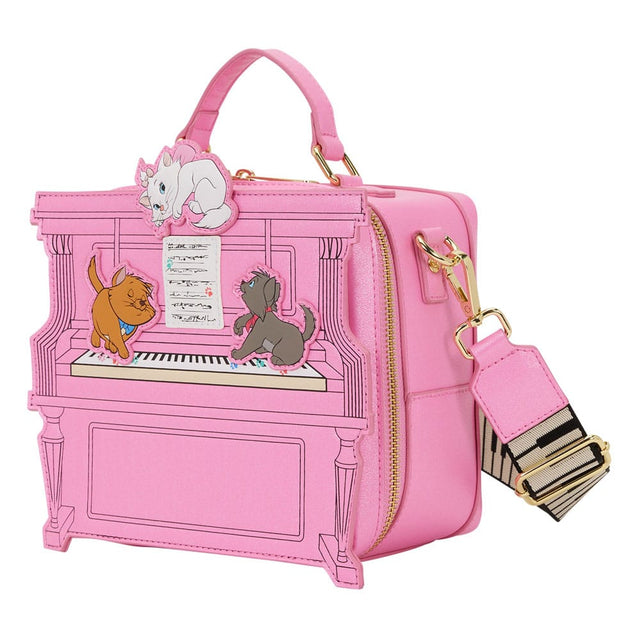 Luxe Aristocats Loungefly Crossbody Piano Bag: Faux Leather Fashion