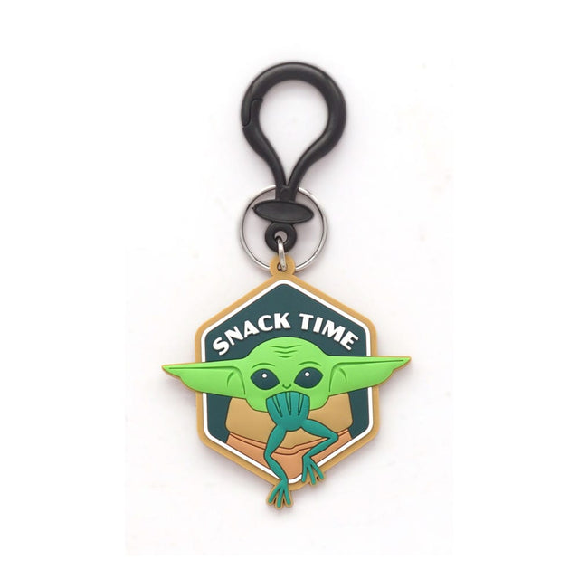Star Wars Soft Touch PVC Bag Clip Baby Yoda Snack Time 