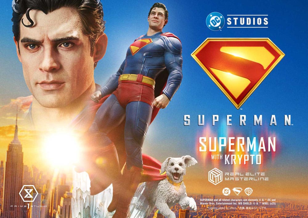 Prime 1 Studio's DC Superman & Krypto Real Elite Masterline Limited Edition Statue (1/3 Scale, 95cm)