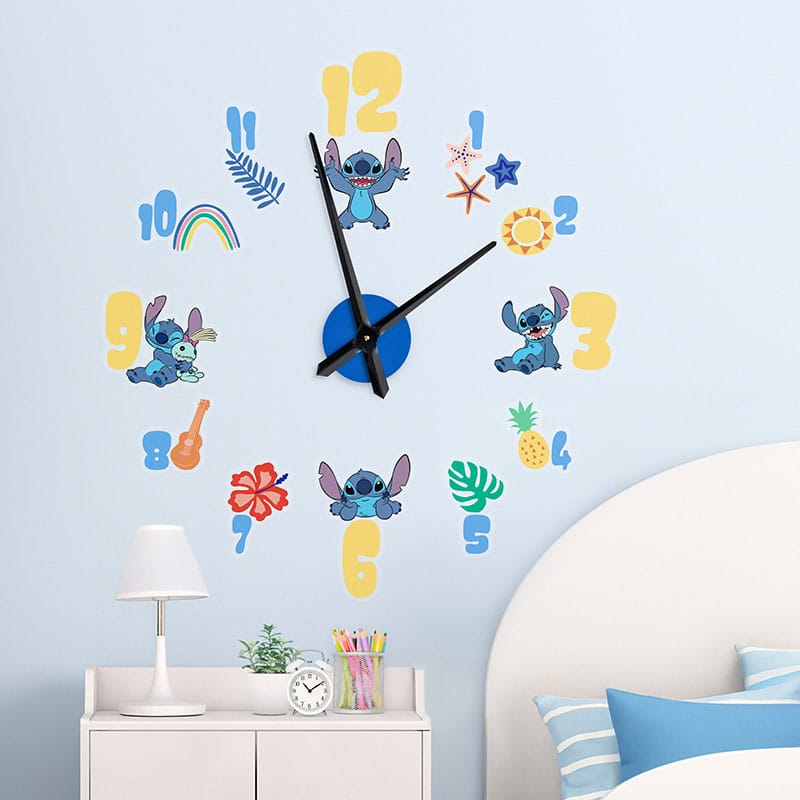 Lilo & Stitch Adhesive Wall Clock Stitch 