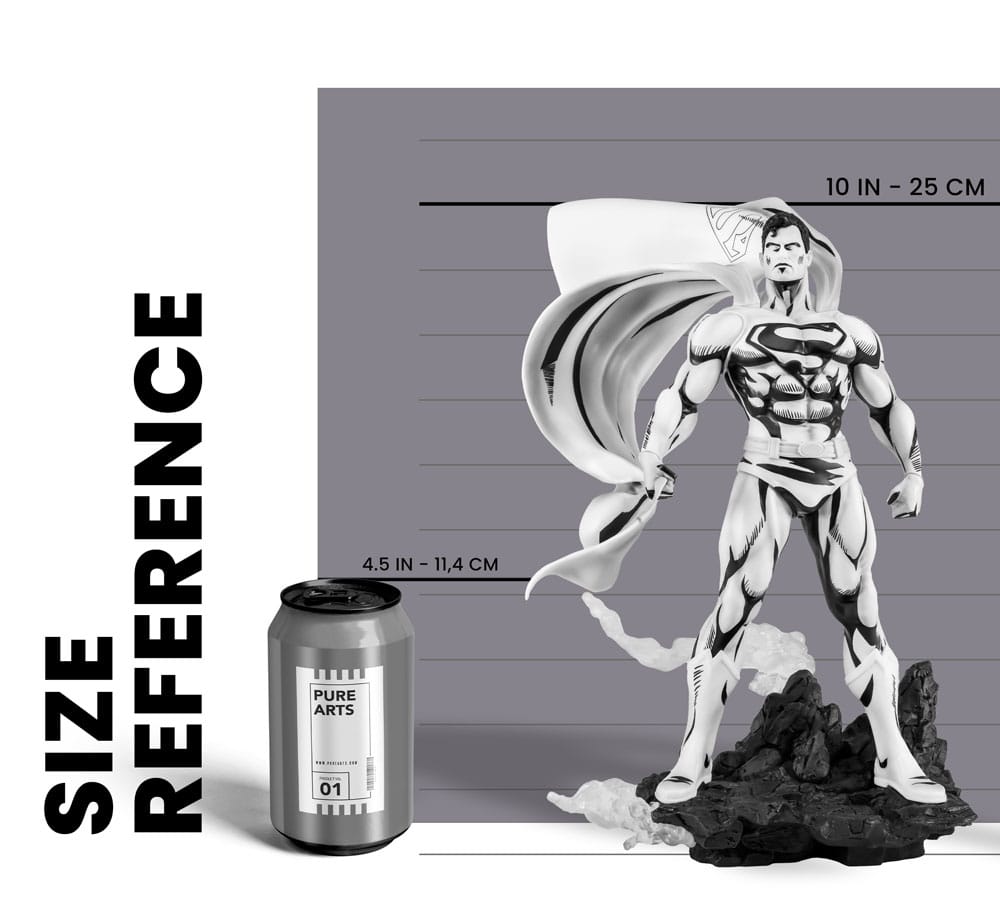 Man of Steel PX PVC Statue 1/8 SDCC 2024 Superman Black & White Version 36 cm   