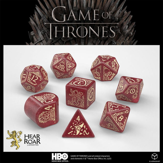 Game of Thrones Dice Set Lannister (8)