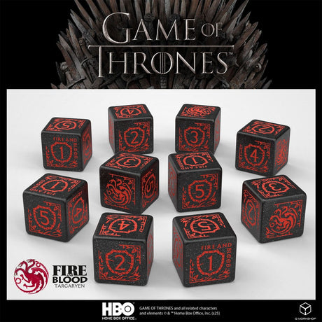 Game of Thrones Dice Set Targaryen 10xD6 (10)