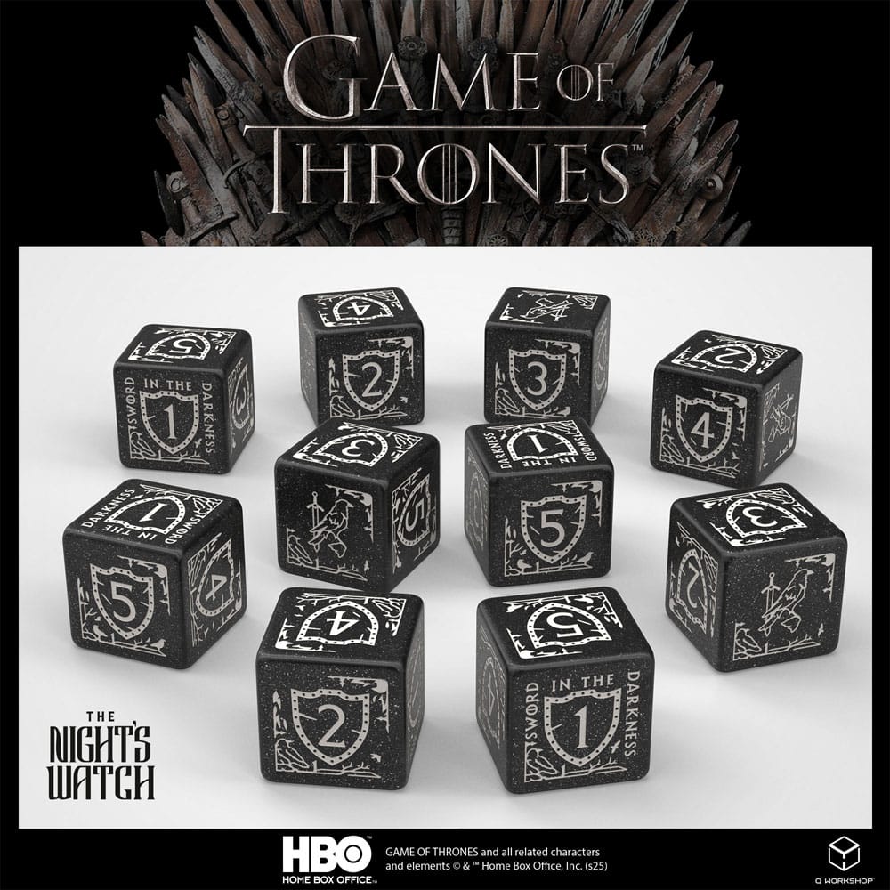 Game of Thrones Dice Set Night's Watch 10xD6 (10)