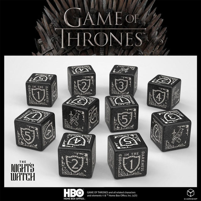 Game of Thrones Dice Set Night's Watch 10xD6 (10)