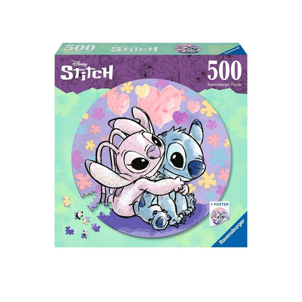 Stitch Rond Lilo & Stitch Round Jigsaw Puzzle Stitch (500 pieces) – Popinabox