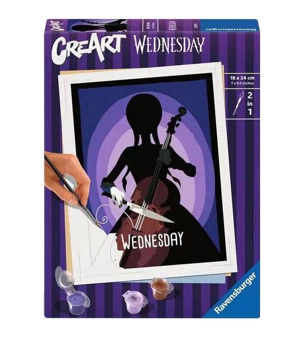 Wednesday CreArt Paint by Numbers Painting Set Wednesday 18 x 24 cm 