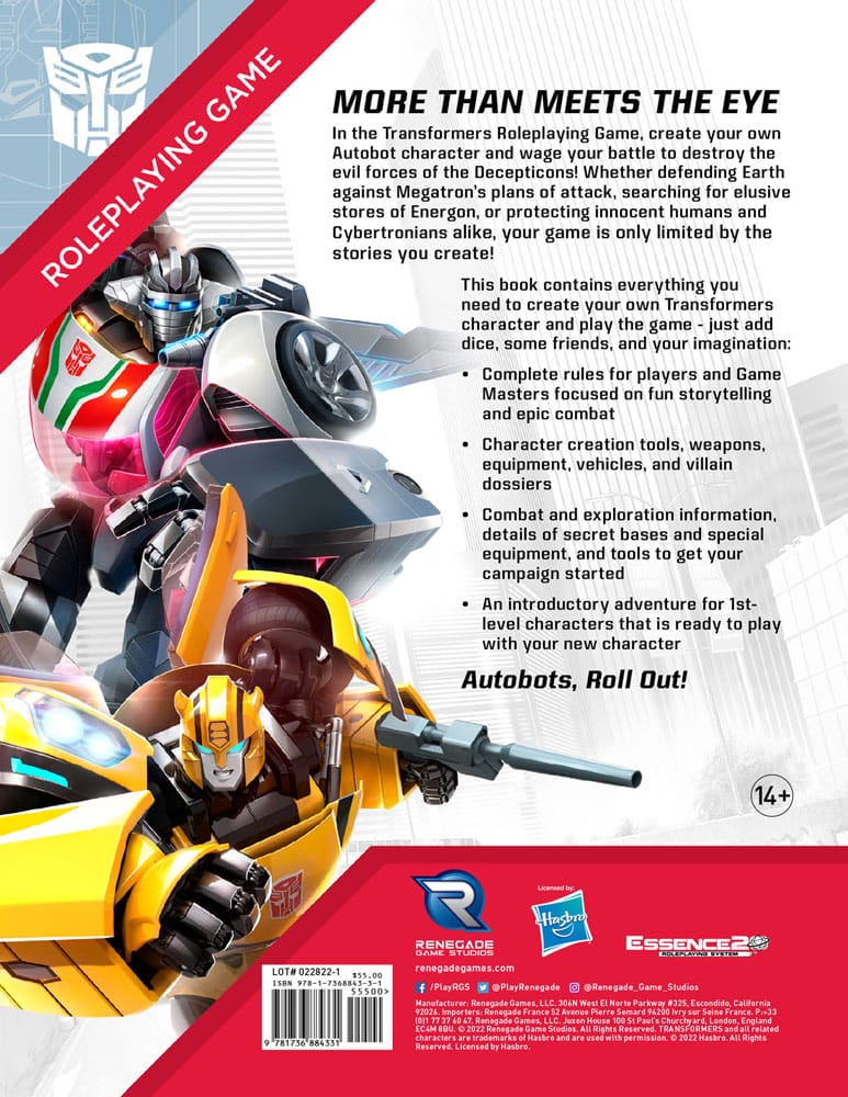 Transformers RPG Core Rulebook Englische Version