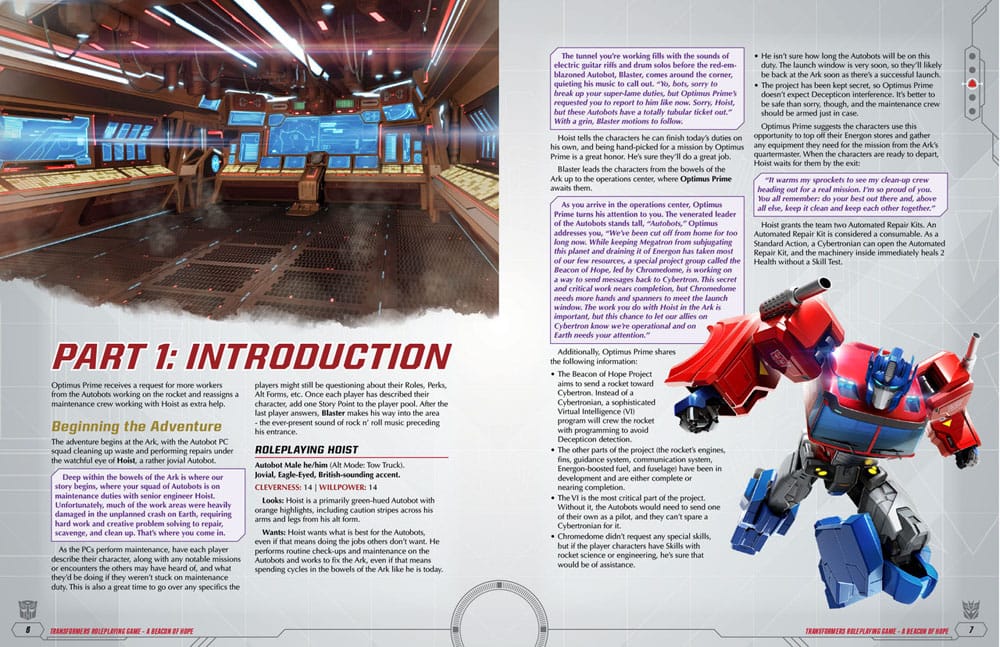 Transformers RPG A Beacon of Hope Adventure & GM Screen Englische Version