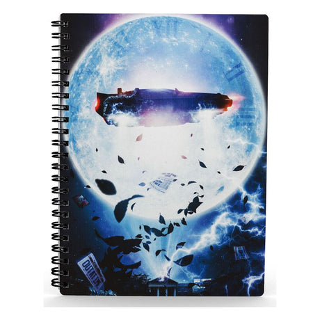 Back to the Future Notebook with 3D-Effect DeLorean 