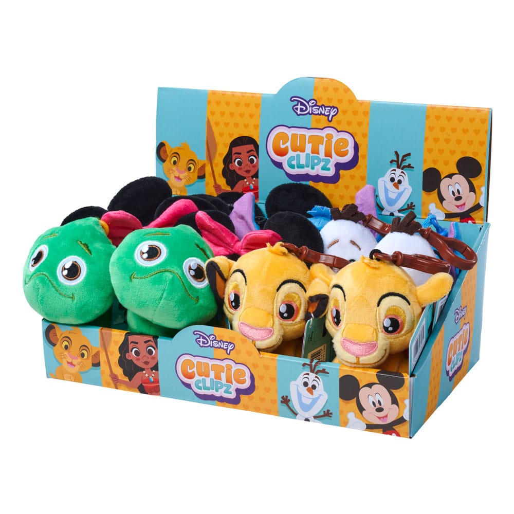 Disney Cutie Clipz Plush Keychains Assortment (12) 
