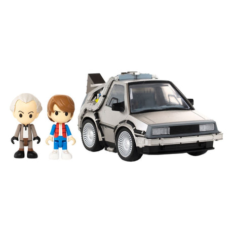 Back to the Future Q-Village Vehicle with mini-figures Time Machine 9 cm