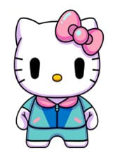 Sanrio DZNR Plush Figure Hello Kitty City Pop Edition 18 cm        